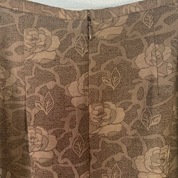 Blacker By Stanley Blacker Size 8 Brown Floral Pencil Skirt NEW - Picture 4 of 6